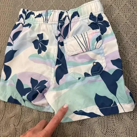 Vintage Summer Floral Print Kids Swim Shorts Trunks ~ 4 - Picture 11 of 11